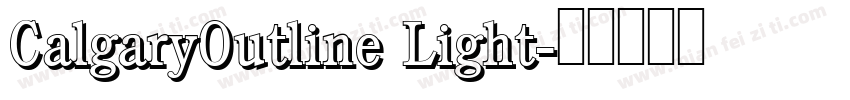 CalgaryOutline Light字体转换
